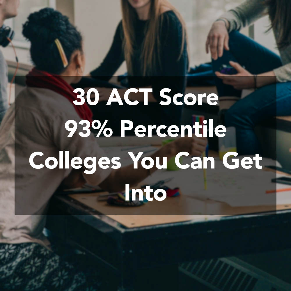 30 ACT Score, 93% Percentile